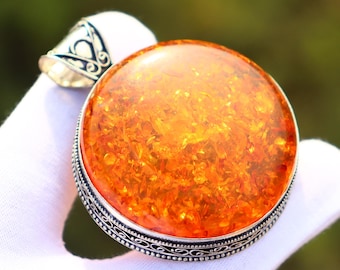 Dije De Ámbar Auténtico Y Plata Ley / Sol / Regalo Ideal / 3 | Envío Gratis