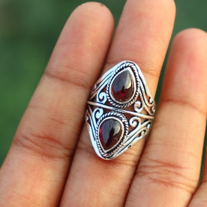 Natural Multi-gemstone handmade 925 silver plated Ring | Sterling silver pendant | Natural gemstone| All size are available.