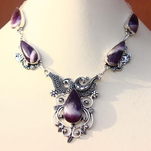 Handmade Amethyst Sterling Silver Necklace: Gift for Mother
