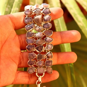 Natural Tanzanite stone Bracelet For Women, Tanzanite Bracelet, December Birthstone, Gold Women Bracelet, Handmade Jewelry, Gift For Wife