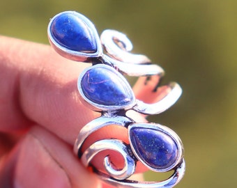 Details about 925 STERLING SOLID SILVER DESIGNER RING SIZE 4-12 NATURAL LAPIS LAZULI OVAL D Details about 925 STERLING SOLID SILVER DESIGNER RING SIZE 4-12 NATURAL LAPIS LAZULI OVAL D