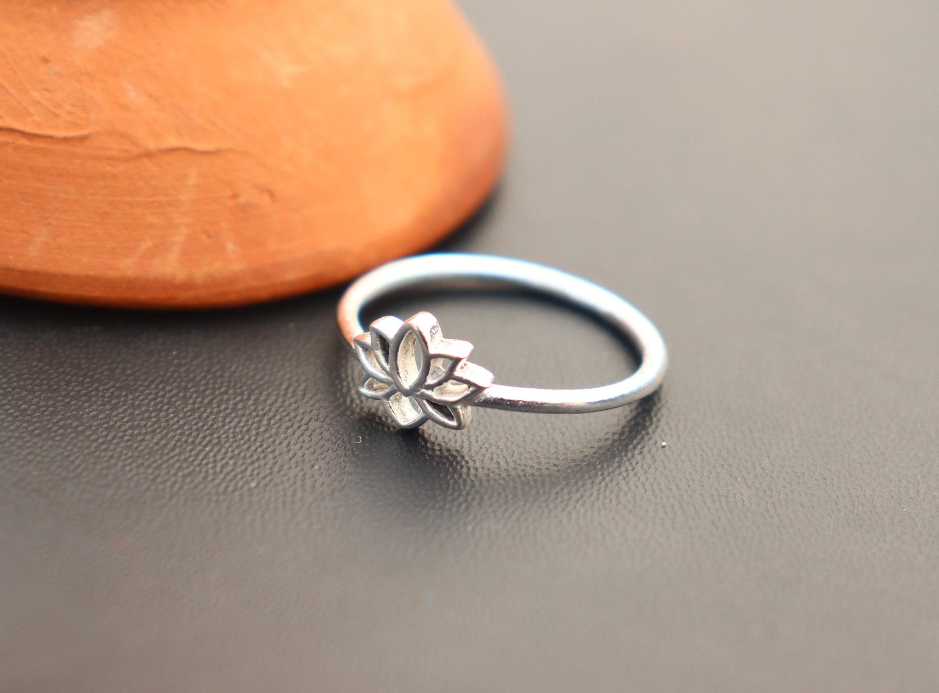 デパート 送料無料 Silver Sterling Lotus Sterling Ring-925 Silver Ring-handmade アクセサリー