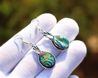 Natural Avalon Gemstone silver earring|925 sterling silver earring| Handmade earring| Boho jewelry| Dainty earring| Gift for her.
