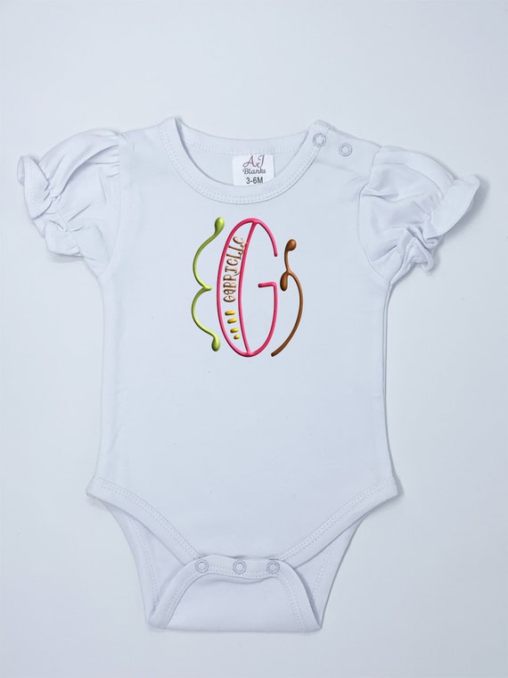 Monogrammed Baby Clothes Personalized Baby Clothes Etsy