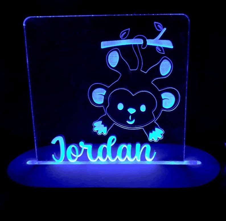 Personalized LED Night Light Laser Engraved Acrylic Etsy