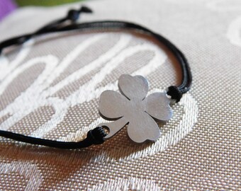 Good luck clover bracelet, 4 leafs clover, gift for friend.