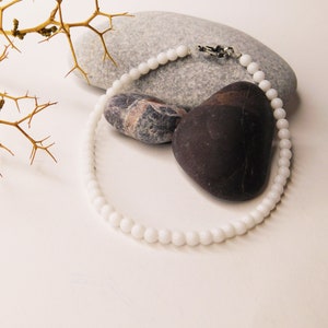 White anklet, boho anklet, minimal anklet.