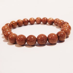 Goldsand gemstone bracelet, protection bracelet, 8mm bead bracelet.