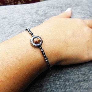 Hematite bracelet, Personalized gemstone bracelet, Healing bracelet.