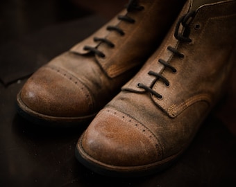 Man Boots 100% Leather Handmade Casual Elegant Boots & Shoes for Men Black Vintage High Quality Fall Boots, Lace-up Boots, Ankle Boots