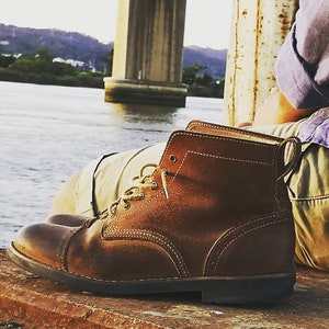 Man Boots 100% Leather Handmade Casual Elegant Boots & Shoes for Men Brown Vintage High Quality Fall Boots, Lace-up Boots, Ankle Boots