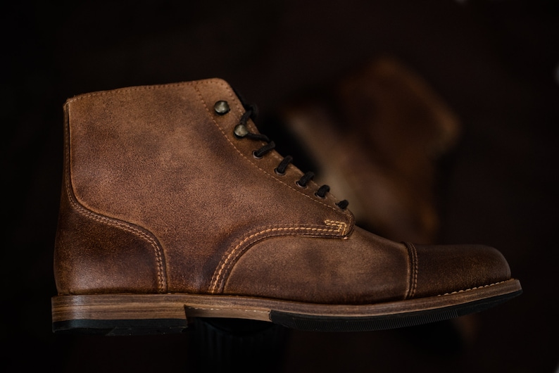 Homme Bottes 100% Cuir À La Main Casual Élégant Bottes & Chaussures pour Hommes Marron Vintage Haute Qualité Moto Café Racer image 5