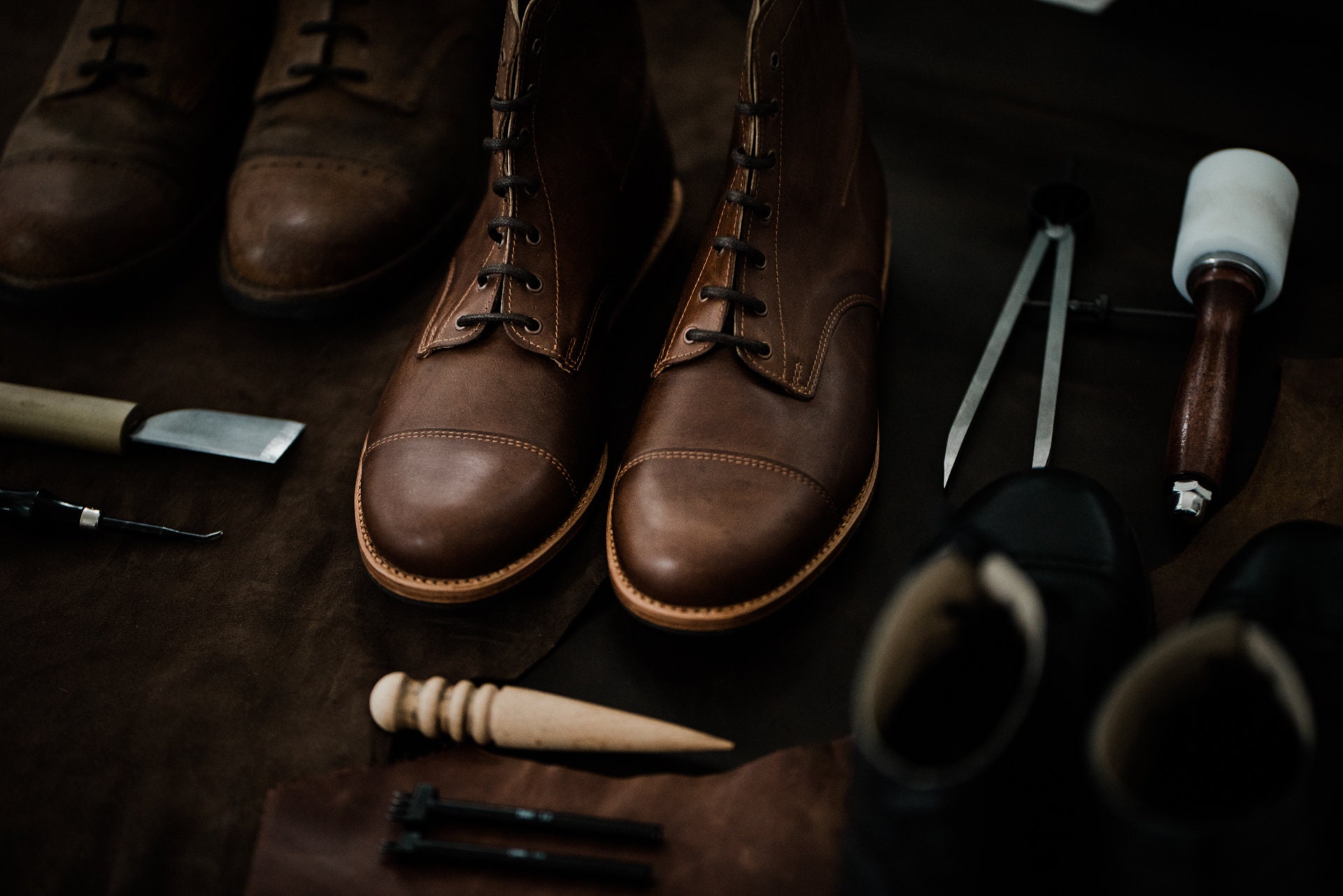 Handmade Vintage Leather Boots – Blake Stitch, Retro Style  display picture 1