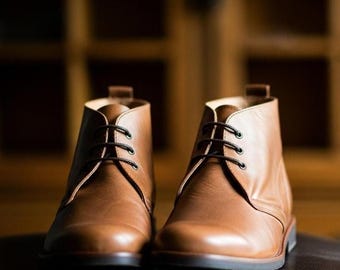 Men Vintage Leather Black Ankle Boots by Lacoste Size 11.5  display picture 1