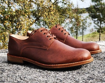 Chaussures homme 100% cuir à la main chaussures élégantes décontractées pour hommes marron Vintage haute qualité