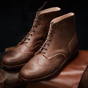 Handmade Boots Men  Mens Leather Boots  Mens Boots  Man Lace-up Ankle Boots  Leather Boots Men  Mens Vintage Boots  Boots Men