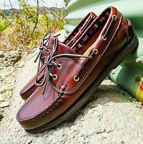 Mens Summer Classic Boat, Leather Moccasin, Men's Classic Boat Shoe, Handsewn Boat Shoe, Handsewn Leather Moccasins, Slip Ons Leather