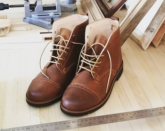 Leather Boots Men, Handmade, Boots for Work, Brown Boots