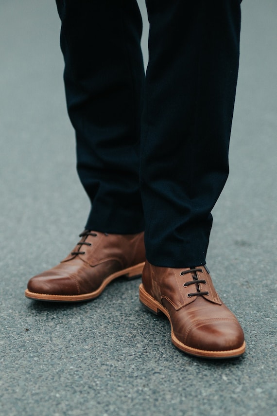 Man Boots 100% Leather Handmade Casual Elegant Boots & Shoes for Men Black  Vintage High Quality Fall Boots, Lace-up Boots, Ankle Boots - Etsy Canada