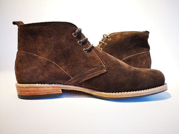 Man Boots 100% Leather Handmade Suede 