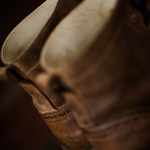 Mann Stiefel Leder handgefertigt lässig Stiefel & Schuhe für Männer braun Vintage hochwertige Herbststiefel, Schnürstiefel, Stiefeletten Bild 5