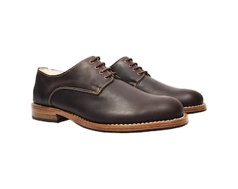 Man Shoes 100% Leather Handmade Casual Elegant Shoes Men Brown Vintage High Quality Handmade shoes men mens leather shoes man lace-up shoes