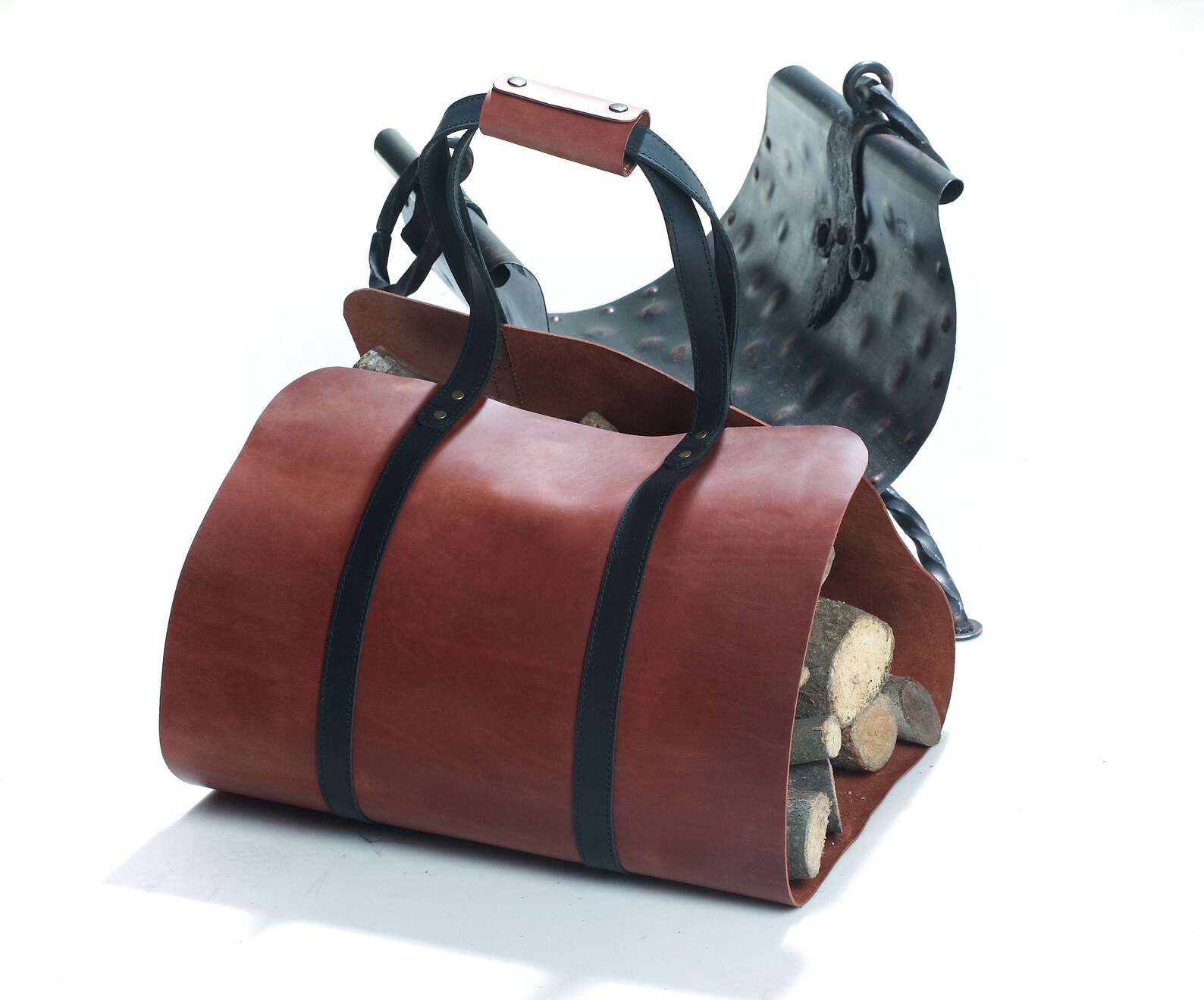 Firewood Carrier Personalized Log Carrier Leather Fireplace Etsy