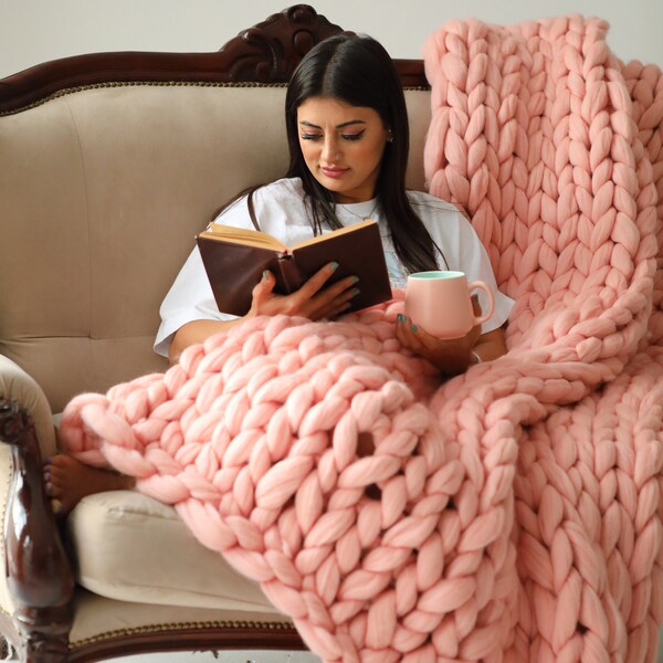 Big Knit Blanket Etsy