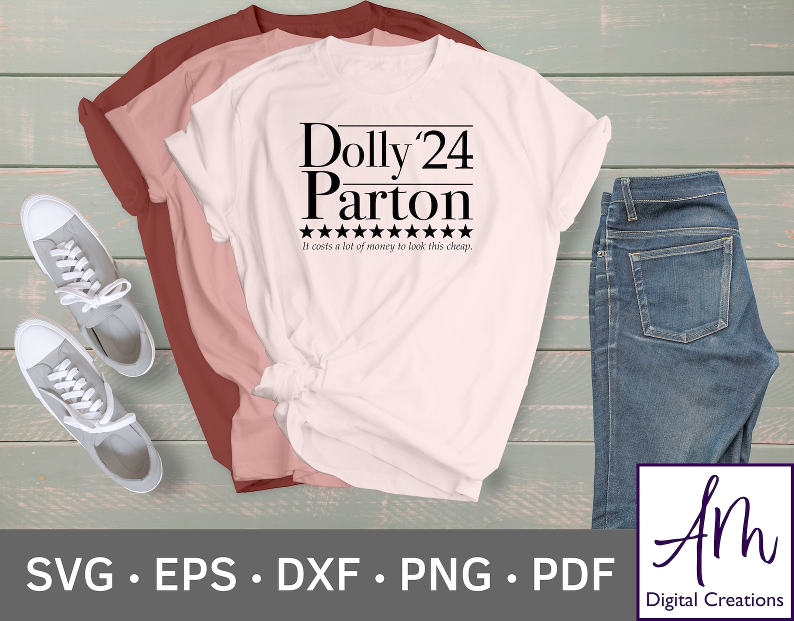Dolly Parton for President 2024 Election SVG Cut File for Cricut