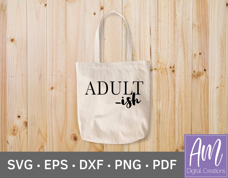 Adultish Text SVG Adult-ish SVG for Cricut Silhouette - Etsy