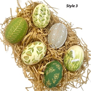 Ukraine wooden Easter eggs for home decor, Easter ornaments, Easter basket decor, 6 Easter wooden eggs, Pysanky eggs, Ukrainian Pysanka egg