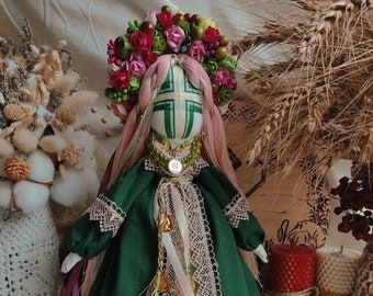 Handmade traditional Ukrainian motanka doll,