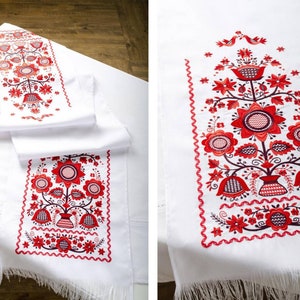 Embroidered wedding rushnyk, Folk rushnyk for ukrainian wedding, Traditional Ukrainian rushnyk towel, Rushnyk for wall decor, Tree of life