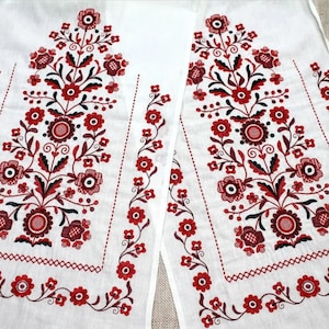 Ukrainian ritual towel, Slavic rushnyk, Ukrainian wedding rushnyk with tree of life embroidery, Wedding ritual towel, Red rushnyk towel