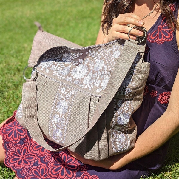 Floral Buffalo Small Shoulder Bag