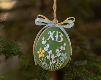 Ukrainian Easter egg, Embroidered Pysanka egg decoration for home, Ukrainian egg with Easter ornament, Set of 3 eggs, Easter gifts