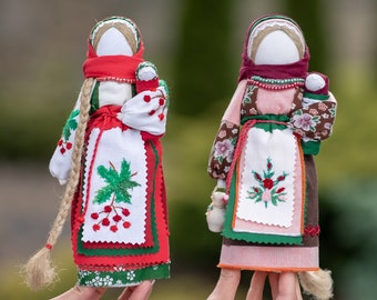 Talisman doll, Ukrainian Motanka doll with a baby, Embroidered dress, Traditional slavic art, Gift for mother, Amulet doll, Made in Ukraine