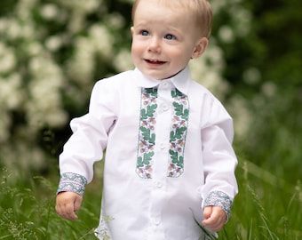 Ukrainian baby boy vyshyvanka, Embroidered Vyshyvanka shirt for baby boy, Ukraininan baby clothing, Ukrainian baby clothes, Baby shower gift