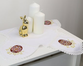 Four corner Easter basket cover, Orthodox Easter basket covers, Embroidered Easter decorations, Easter gifts, Easter home decor