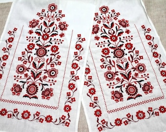 Ukrainian ritual towel, Slavic rushnyk, Ukrainian wedding rushnyk with tree of life embroidery, Wedding ritual towel, Red rushnyk towel