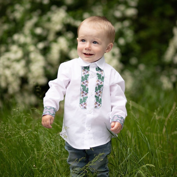 Ukrainian baby boy vyshyvanka, Embroidered Vyshyvanka shirt for baby boy, Ukraininan baby clothing, Ukrainian baby clothes, Baby shower gift