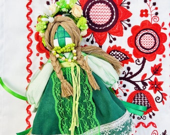 Antique folk art doll Motanka, Traditional Ukrainian folk dolls motanka, Handmade doll in folk costume, Textile doll, Primitive dolls