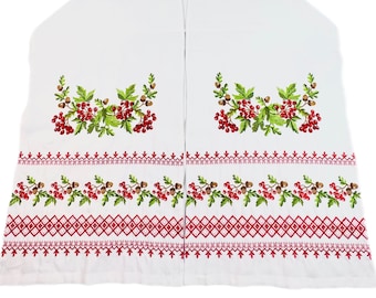 Wedding rushnyk gift, Embroidered slavic rushnyk for wedding, Traditional table runner for wedding, Slavic table runner with fall embroidery