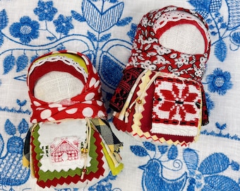 Grain doll Motanka, Traditional slavic doll Krupenichka, Handmade doll filled with grain, Talisman doll, Amulet girl, Ethnic gift