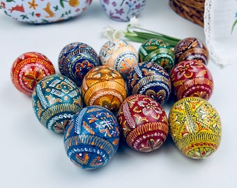6 Easter wooden eggs Pysanky, Ukrainian eggs, Ukrainian Pysanka, Handmade eggs, Hand Painted easter Egg, Easter Egg ornament, Easter decor