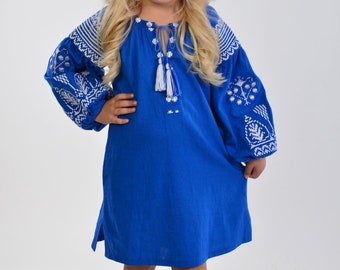 Toddler girl dress linen, Girl linen dress, Embroidered ukrainian dress, Vyshyvanka for kids, Toddler girl outfits, Baby girl dress, Gifts