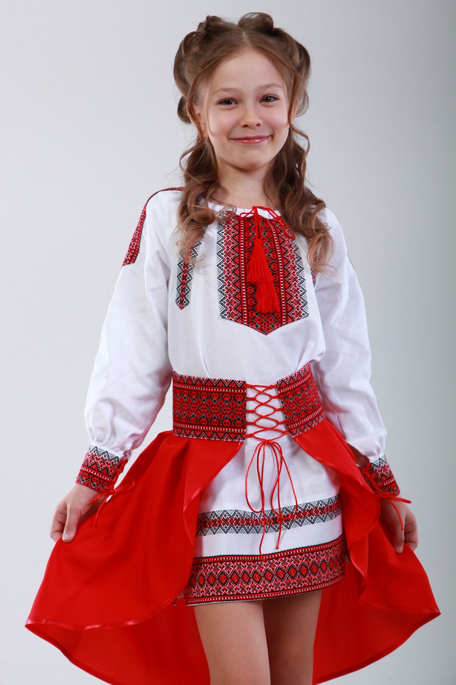 ukraine traditional dress Amazon.com: Folk dress dance costume Ukrainian traditional wear red circle skirt white blouse : Handmade Products