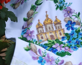 Embroidered easter basket cover, Pascha basket covers, Ukrainian embroidered Easter towels, Ukrainian Easter decoration for table or basket