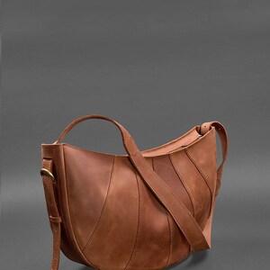 Womens hobo bags, Boho leather shoulder bag for women, Leather tote bag with zipper, Anniversary gift, Bithday gift for wife image 4