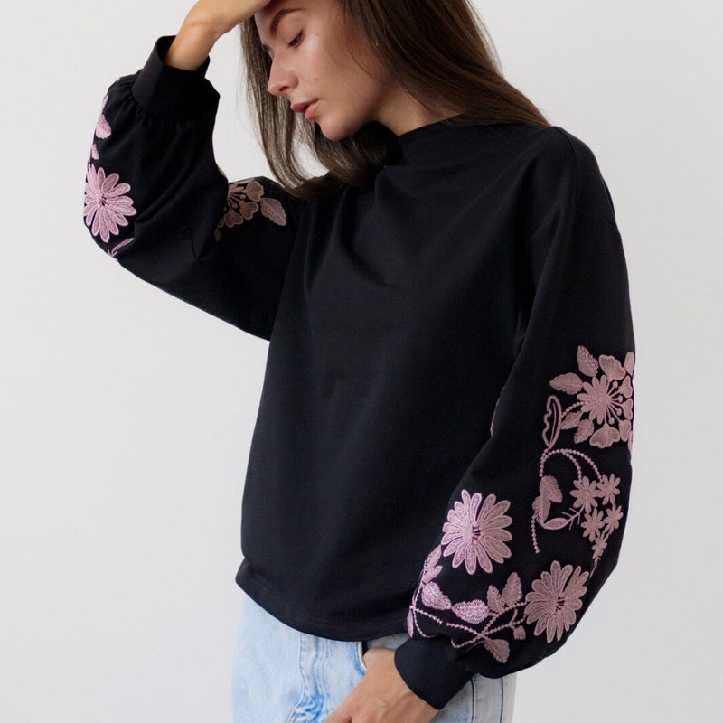 Embroidered Sweatsuit Set